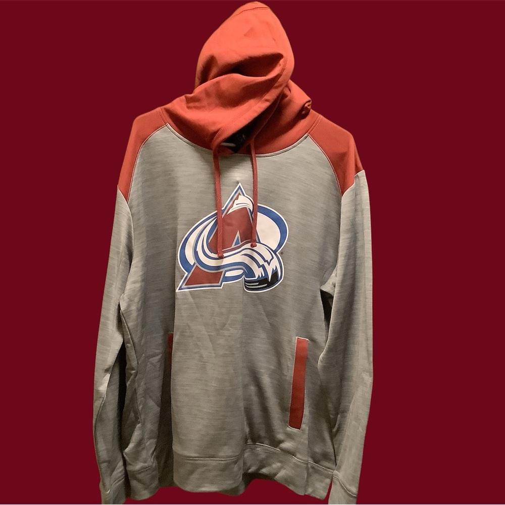 Avalanche NHL Red and Gray Hoodie. NEW